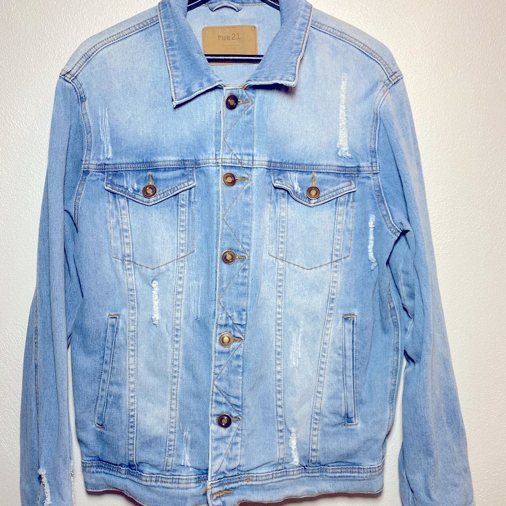 Rue 21 Jean Jacket Size Medium Color Blue